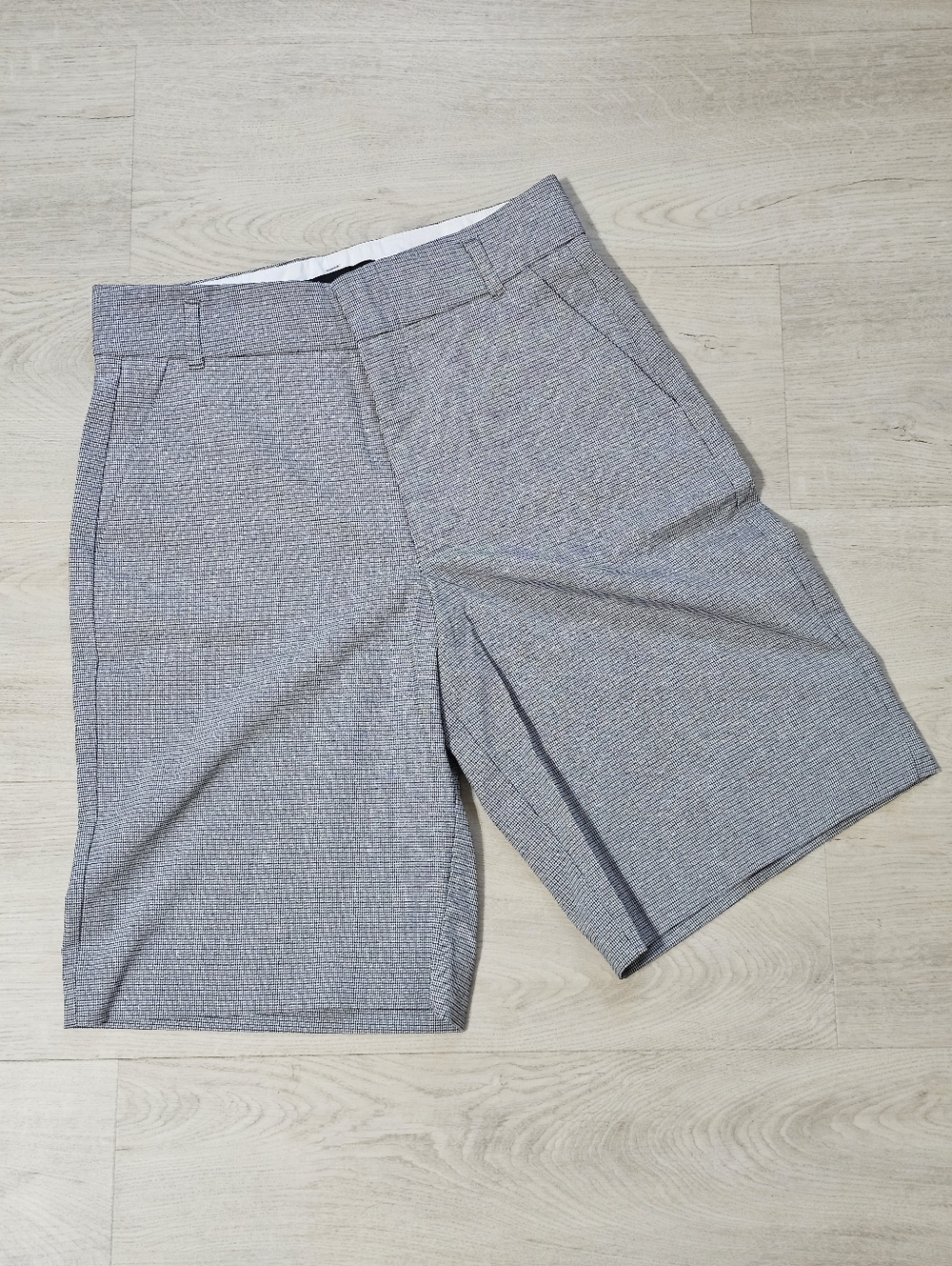 Zara Women's Houndstooth Bermuda Cut Trouser - Beige/grey Tones